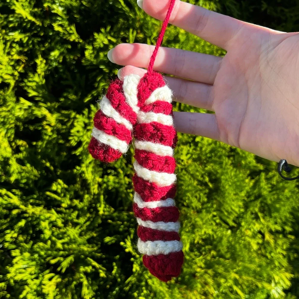 Hand Crocheted Candy Cane Ornament! - Picture 2 of 5
